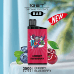 IGET BAR CHERRY BLUEBERRY 3500 Puffs Disposable Vape - 图片 2