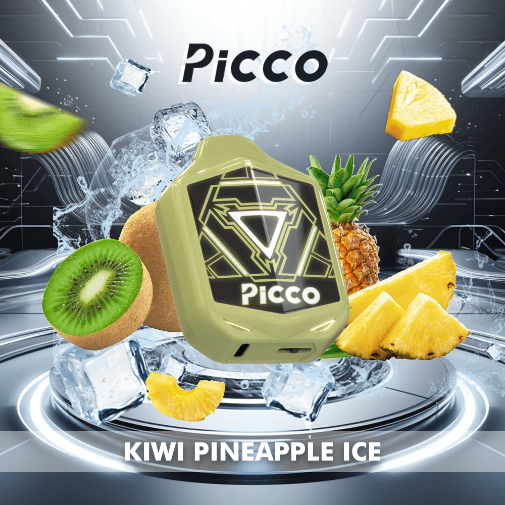 Kiwi-Pineapple-Ice.png Picco Voom 7000 Puffs - Kiwi Pineapple Ice - 图片 1