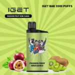 IGET BAR PASSIONFRUIT KIWI GUAVA 3500 Puffs Disposable Vape - 图片 2