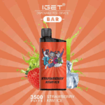 IGET BAR STRAWBERRY KIWI ICE 3500 Puffs Disposable Vape - 图片 2