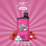 IGET BAR STRAWBERRY LYCHEE ICE  3500 Puffs Disposable Vape - 图片 2