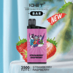 IGET BAR STRAWBERRY RASPBERRY  3500 Puffs Disposable Vape - 图片 2