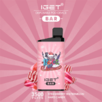 IGET BAR STRAWBERRY WATERMELON HARD CANDY  3500 Puffs Disposable Vape - 图片 2