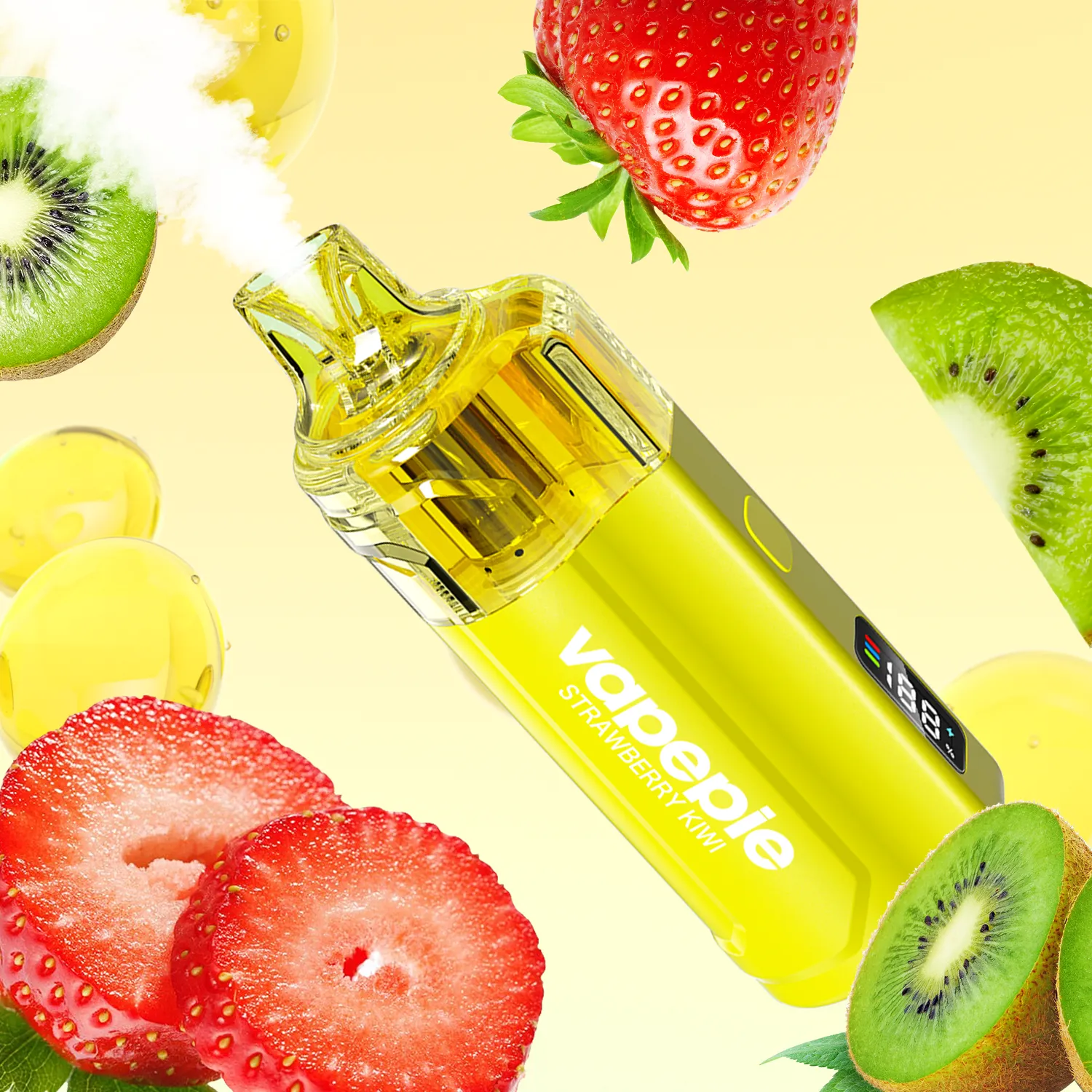 08bd2bdbc7c8fc510a190e38b2460d26.webp Vapepie Crystal Pop 15000 Puffs Strawberry Kiwi - Image 1