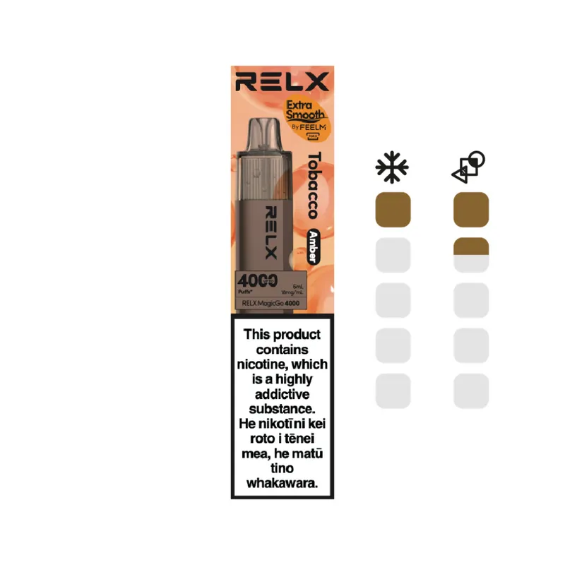 18.webp RELX MagicGo 4000 Tobacco (Amber) - Image 1