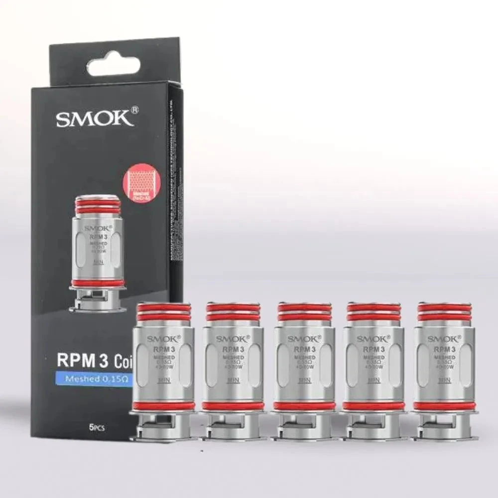SMOK_RPM_3_Replacement_Coils_-_5_Pack_0.15ohm_One_Pound_E-Liquid_UK.webp Smok Vape Pen 22 Replacement Coils - (10 Pack) - Image 1