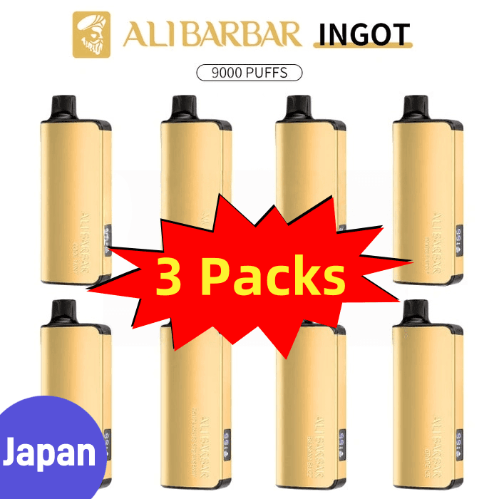 3-packs-japan-1.png Alibarbar Ingot 9000 puffs-3 pack Multiple flavors-Japan - Black Forest