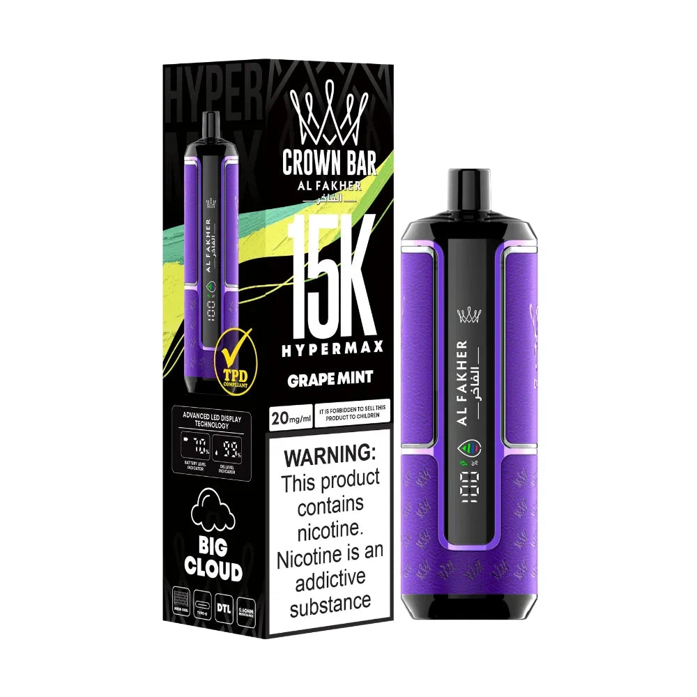 Al-Fakher-Crown-Bar-15000.webp Al Fakher Crown Bar Ice Adjust 15000 -5 packs or more - Berry blue