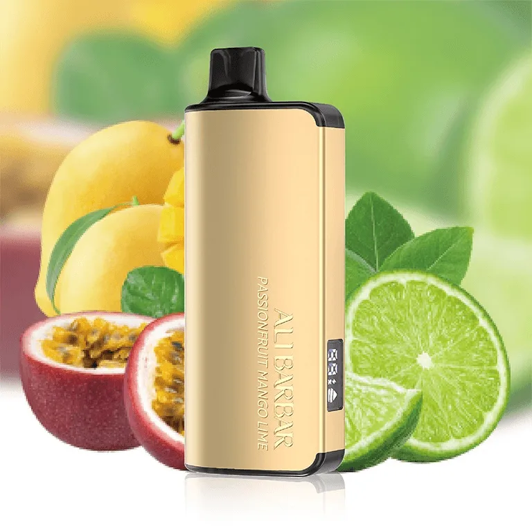 Passionfruit-Mango-Lime-1 Alibarbar Ingot 9000 puffs-50 pack Multiple flavors - Passionfruit Mango Lime