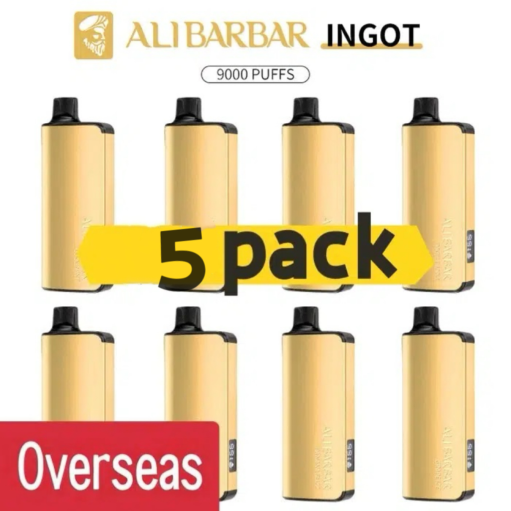alibarbar-5-pack.jpg Alibarbar Ingot 9000 puffs-5 pack Multiple flavors(Ship from oversea) - Blackberry Ice