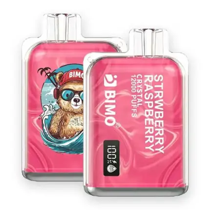 BIMO Crystal 12000 Puffs Strawberry Raspberry - Strawberry Raspberry