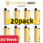 Alibarbar Ingot 9000 puffs-20 pack Multiple flavors(Ship from Sydney) - Cool Mint