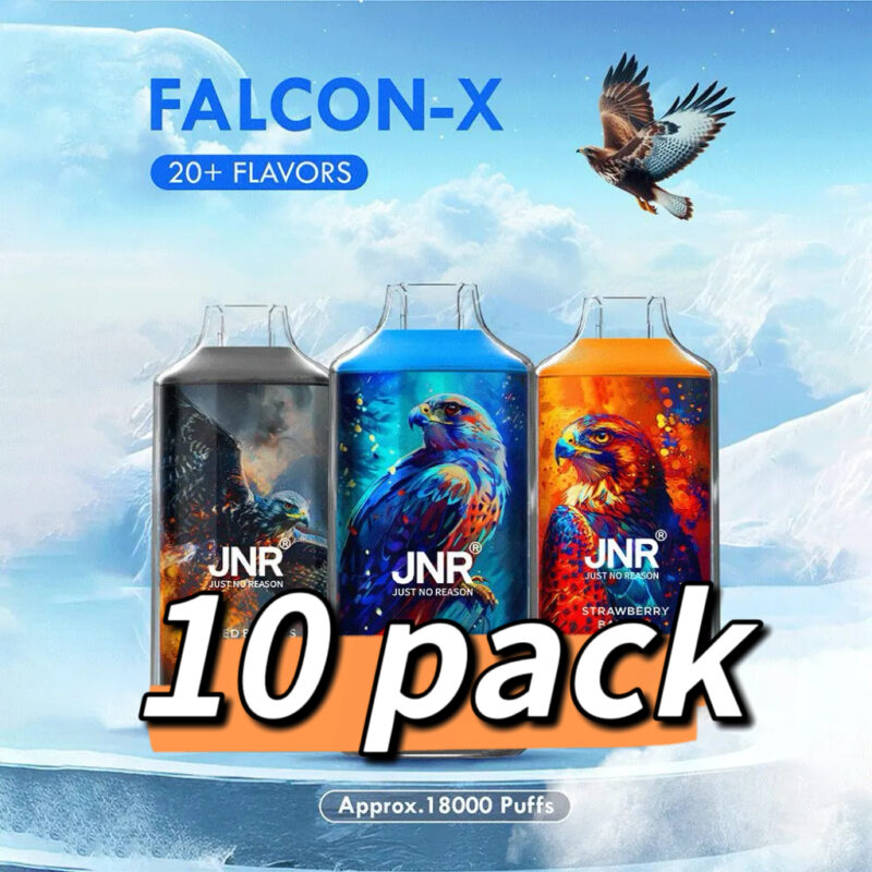 JNR Falcon-X 18000 Puffs 10 Pack (Ship from oversea) - Blue Razz Ice