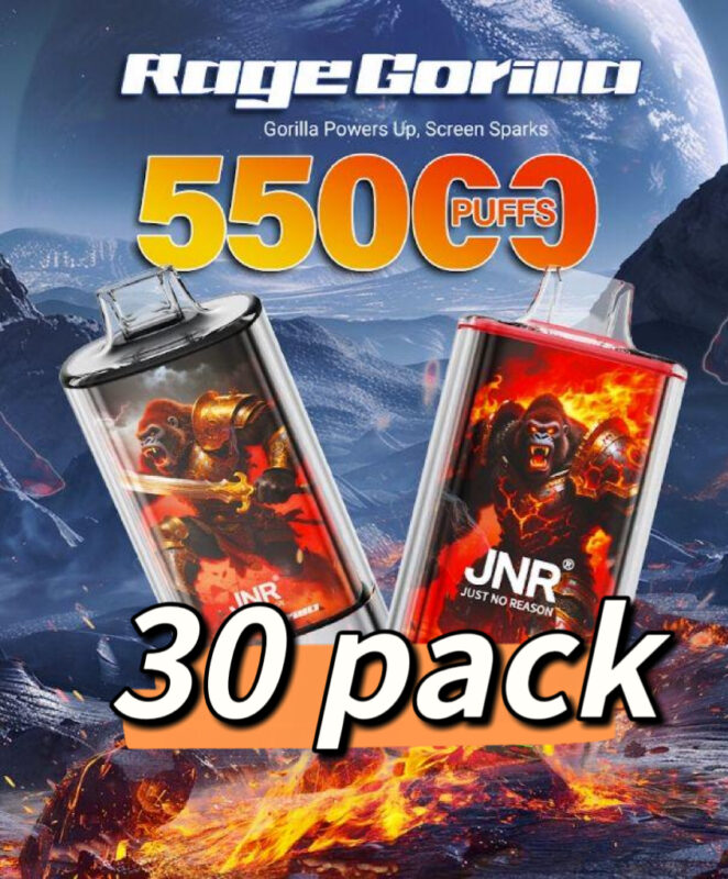 JNR Rage Grilla 55000 Puffs 30 Packs (Ship from oversea) - Strawberry Ice