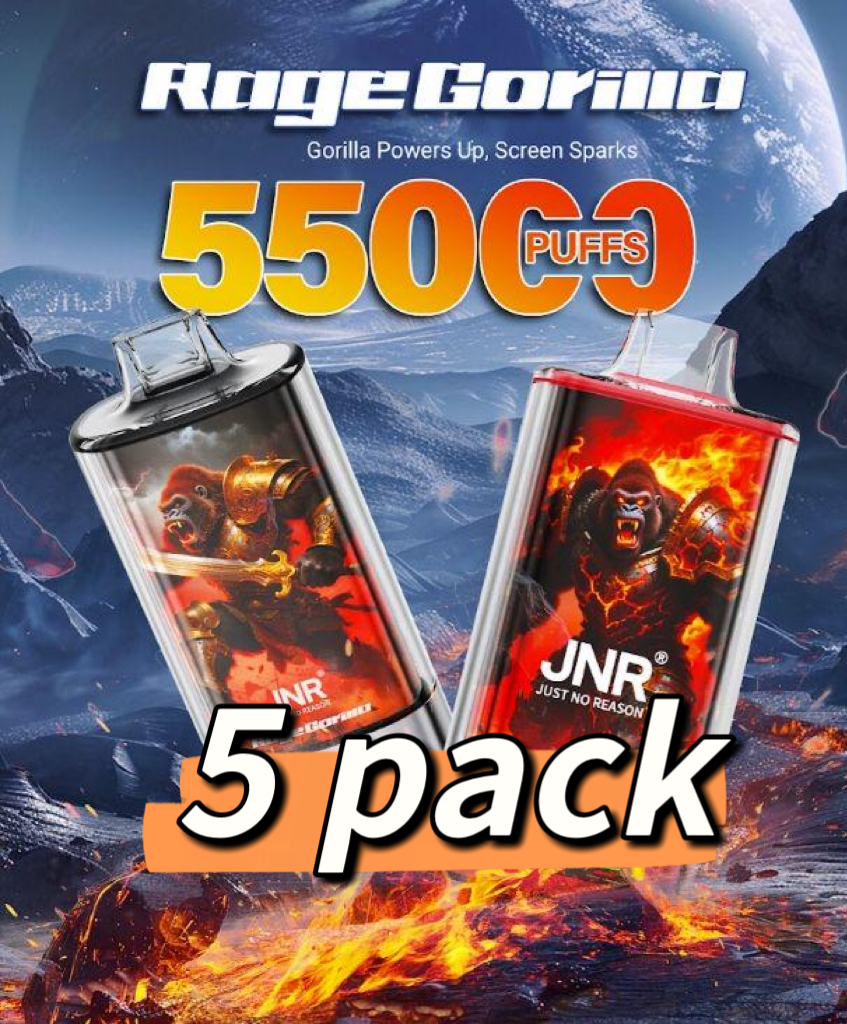 jnr-roge-grilla-55k-5pack.jpg JNR Rage Grilla 55000 Puffs 5 Packs (Ship from oversea) - Strawberry Ice