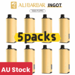 Alibarbar Ingot 9000 puffs-5 pack Multiple flavors(Ship from Sydney) - Cool Mint