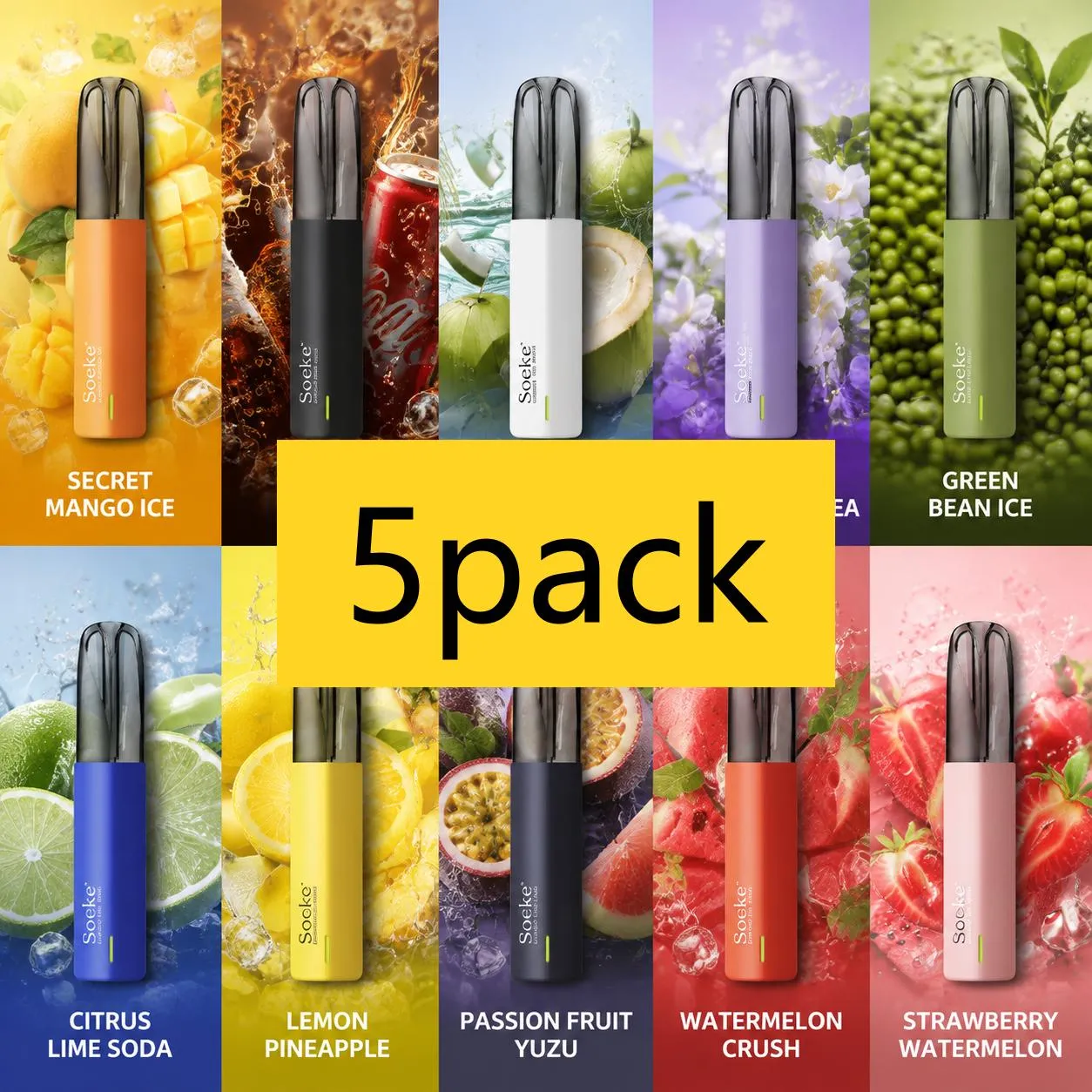 soeke-S7-5pack.webp Soeke S7 6000 Puffs 5 Packs - Image 1